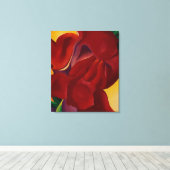 Red Canna 1923 Georgia O'Keeffe olieverf Print (Insitu (Houten vloer))