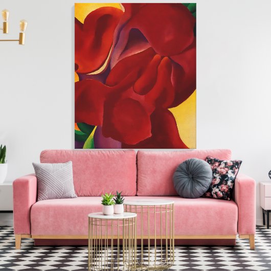Red Canna 1923 Georgia O'Keeffe olieverf Print (Insitu (Woonkamer))