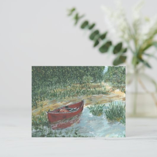 Red Canoe Briefkaart (Staand voorkant)
