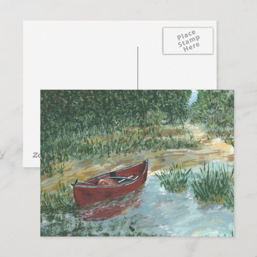 Red Canoe Briefkaart (Voorkant / Achterkant)