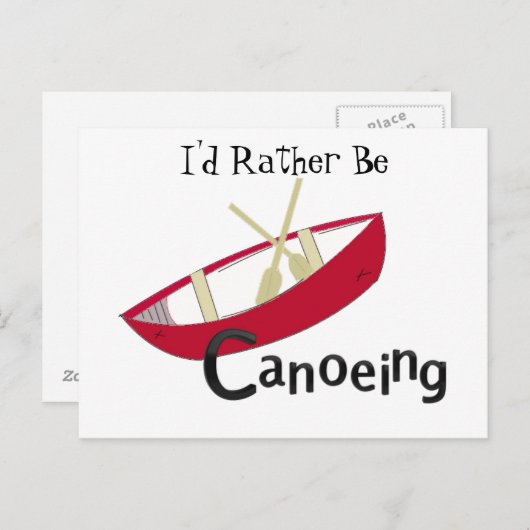 Red Canoe Briefkaart (Voorkant / Achterkant)