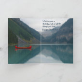 Red Canoe Peaceful Lake Birthday Wilderness Kaart (Binnen)