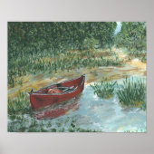 Red Canoe Poster (Voorkant)