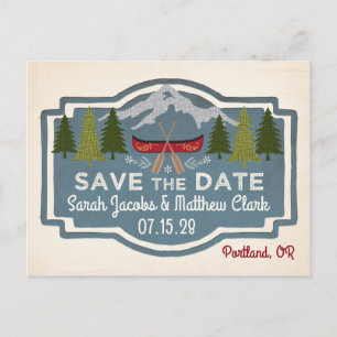 Red Canoe Save the Date Briefkaart