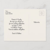 Red Canoe Save the Date Briefkaart (Achterkant)