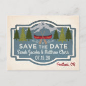 Red Canoe Save the Date Briefkaart (Voorkant)