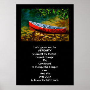 RED CANOE SERENITY PRAYER POSTER