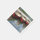 Red Canoes 70th Birthday Party Name Paper Servet (Hoek)