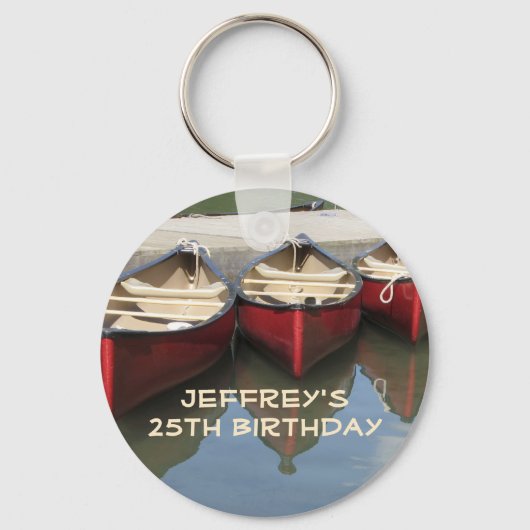 Red Canoes Personalized Sleutelhanger (Sleutelhang (Voorkant)