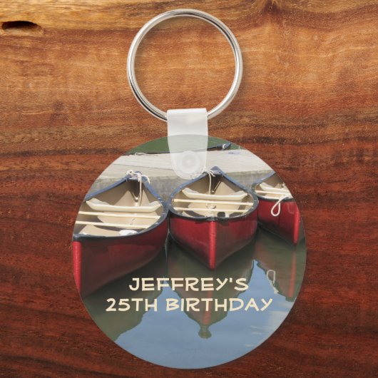 Red Canoes Personalized Sleutelhanger (Sleutelhang (Voorkant)