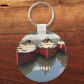 Red Canoes Persoonlijke naam Sleutelhanger (Voorkant)