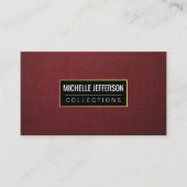 Red Canvas verbinding | KunstCollecties Visitekaartje (Voorkant)