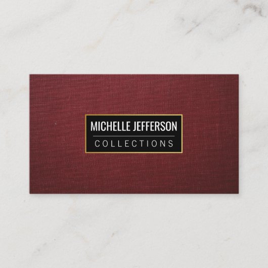 Red Canvas verbinding | KunstCollecties Visitekaartje (Voorkant)