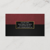 Red Canvas verbinding | Zwart vlees Visitekaartje (Achterkant)