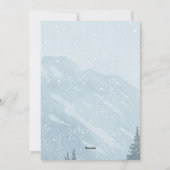 Red Car Christmas Tree Mountain Holiday Card Feestdagenkaart (Achterkant)