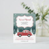 Red Car Christmas We hebben de aankondiging van de Briefkaart (Staand voorkant)