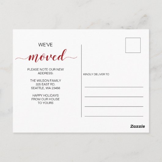 Red Car Christmas We hebben de aankondiging van de Briefkaart (Achterkant)