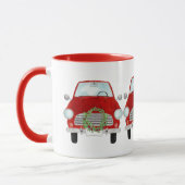 Red Car met Mok met kerstcadeau (Links)