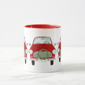 Red Car met Mok met kerstcadeau (Midden)