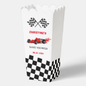 Red Car Race Baby shower Bedankdoosjes (Achterkant)