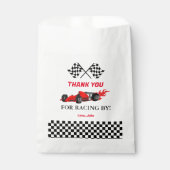 Red Car Race Baby shower Bedankzakje (Voorkant)