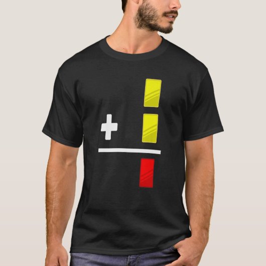 Red Card Yellow Card Soccer Refereer Two Yellow Eq T-shirt (Voorkant)