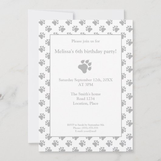 Red Cardigan Welsh Corgi Dog Birthday Party Kaart (Achterkant)