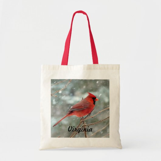 Red Cardinaal Bird Bag Tote Bag (Voorkant)