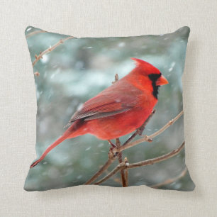 Red Cardinaal Bird Home Decor Accent Sierkussen