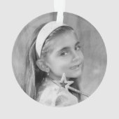 Red Cardinaal Editable Photo Ornament (achterkant)