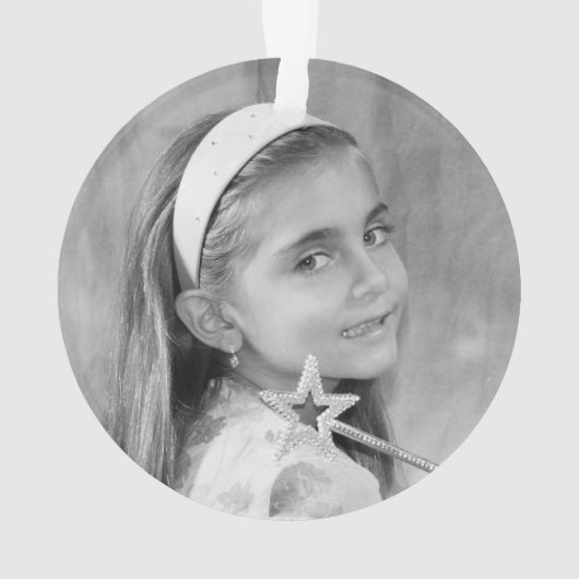 Red Cardinaal Editable Photo Ornament (achterkant)