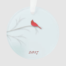 Red Cardinaal Editable Photo Ornament