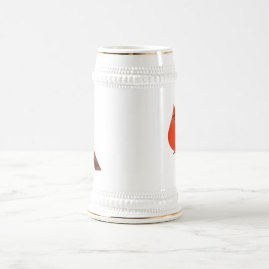 Red Cardinaal Male Bird Bierpul (Center)