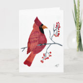 Red Cardinaal Notecard Kaart (Voorkant)