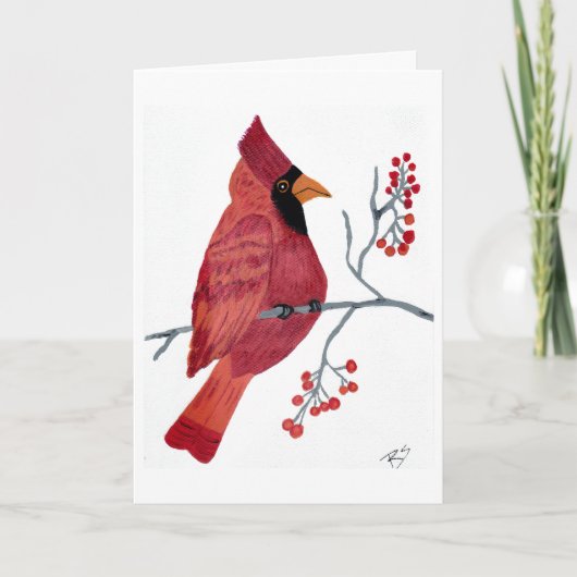 Red Cardinaal Notecard Kaart (Voorkant)