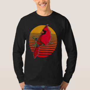 Red Cardinal Birds Biologist Songbird Garden Ornit T-shirt