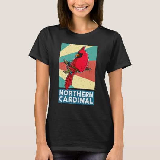 Red Cardinal Birds Biologist Songbird Garden Ornit T-shirt (Voorkant)