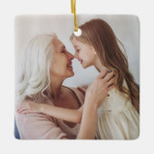 Red Cardinal Christmas Photo Custom Keramisch Ornament (Voorkant)