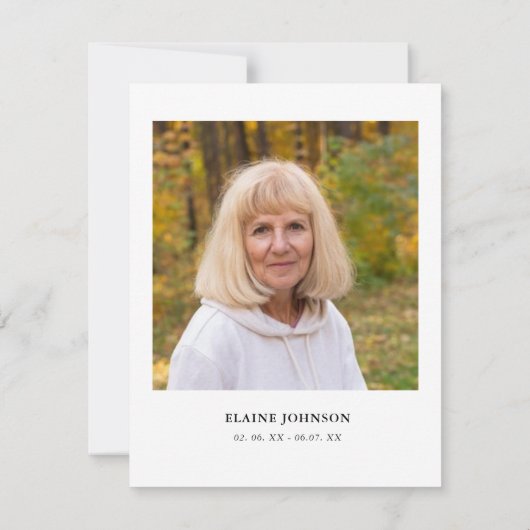 Red Cardinal & Dogwood Begrafenis Foto Dank u Bedankkaart (Achterkant)