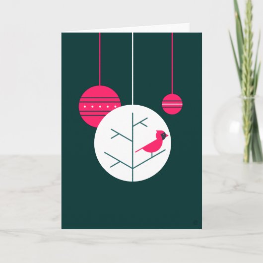 Red Cardinal Holiday Kaart (Voorkant)