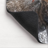 Red Cardinal On Snowy Moose Antlers Muismat (Hoek)