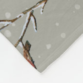 Red Cardinal Perched on a Tree Branch Fleece Blank (Hoek)