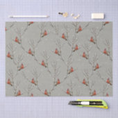 Red Cardinal Perched on a Tree Branch Tissue Paper Tissuepapier (Craft)