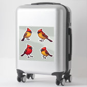 Red Cardinal & Songbird Set for Scrapbooking gifts Sticker (Koffer)
