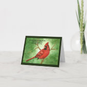 Red Cardinal Sympathy Kaart (Voorkant)