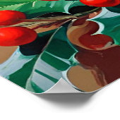 Red Cardinal with Wreath Poster (Hoek)