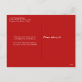 Red Cardinal Woodland Winter Tree Multi One Photo Feestdagenkaart (Achterkant)