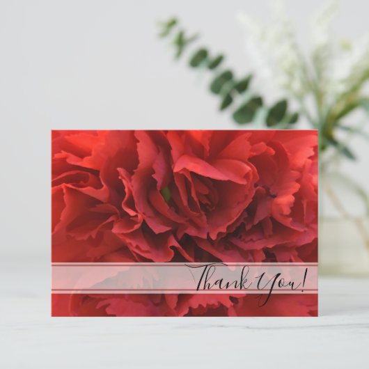 Red Carnan Floral bedankt (Staand voorkant)