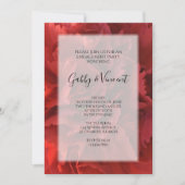 Red Carnan Floral Engagement Party Kaart (Voorkant)