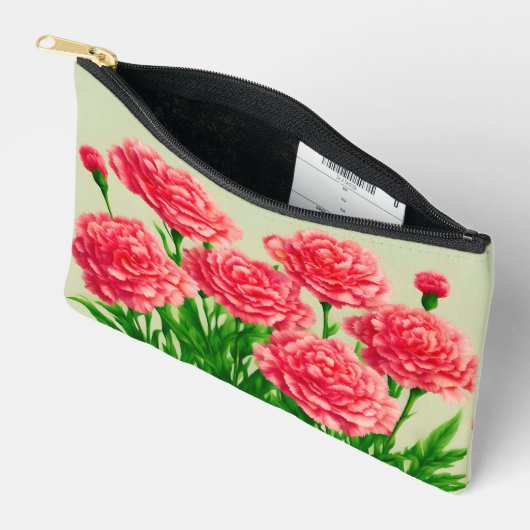 Red Carnations Pouch Etui (Open)